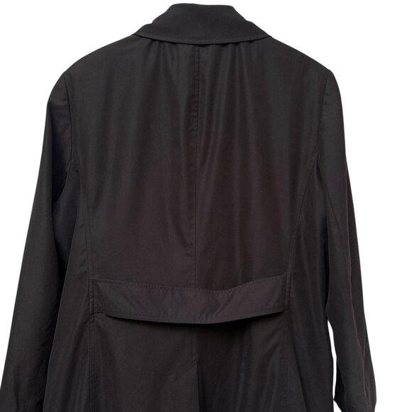 Anne Klein Black Coat Size 14 Womens Vintage Trench Light Jacket - Picture 3 of 13